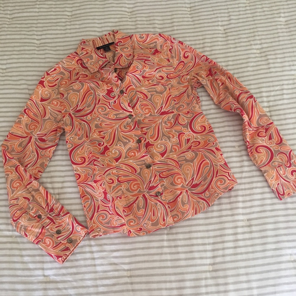Kenneth Cole • paisley button down shirt